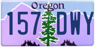 OR license plate 157DWY