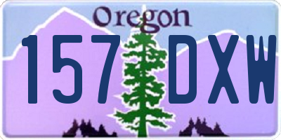 OR license plate 157DXW