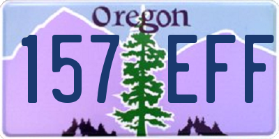 OR license plate 157EFF