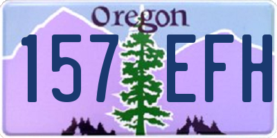 OR license plate 157EFH