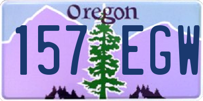 OR license plate 157EGW
