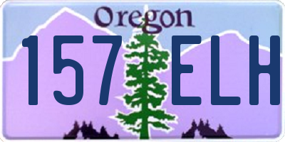 OR license plate 157ELH