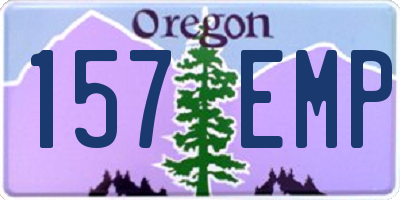 OR license plate 157EMP