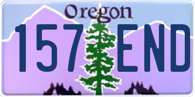 OR license plate 157END