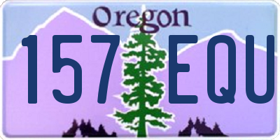 OR license plate 157EQU