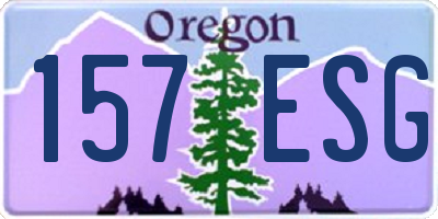 OR license plate 157ESG