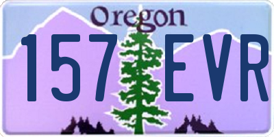 OR license plate 157EVR