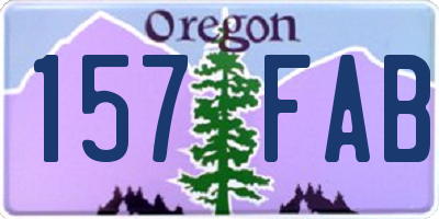 OR license plate 157FAB