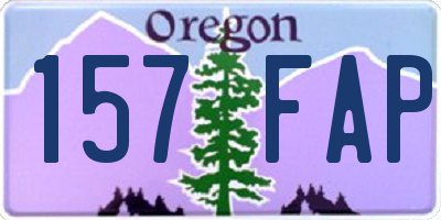 OR license plate 157FAP