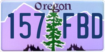 OR license plate 157FBD