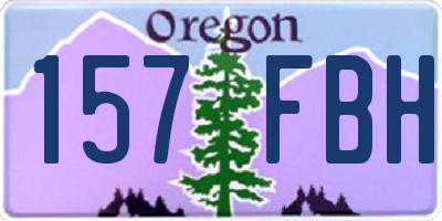 OR license plate 157FBH