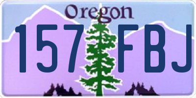OR license plate 157FBJ