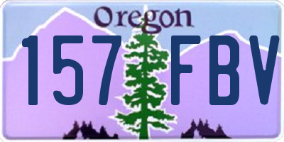 OR license plate 157FBV