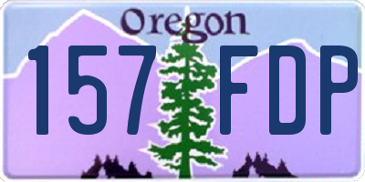 OR license plate 157FDP
