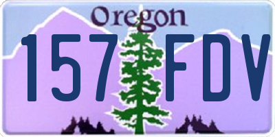 OR license plate 157FDV