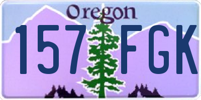 OR license plate 157FGK