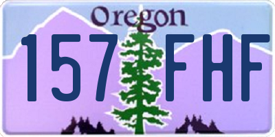 OR license plate 157FHF