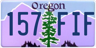 OR license plate 157FIF