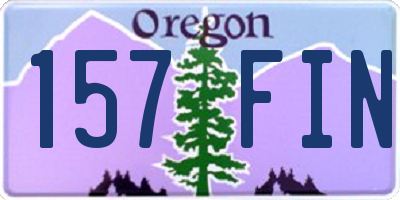 OR license plate 157FIN