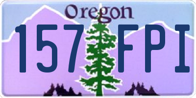 OR license plate 157FPI