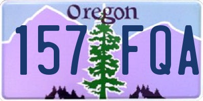 OR license plate 157FQA