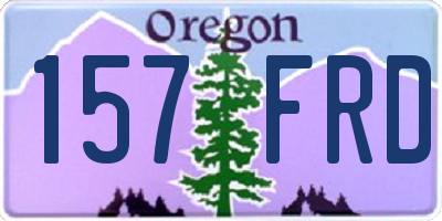 OR license plate 157FRD