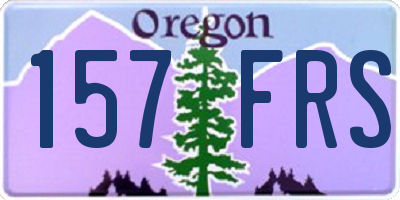 OR license plate 157FRS