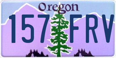 OR license plate 157FRV