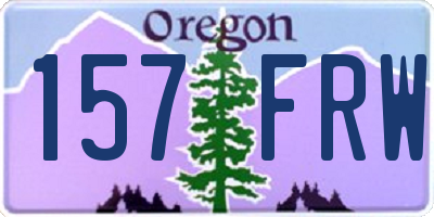 OR license plate 157FRW