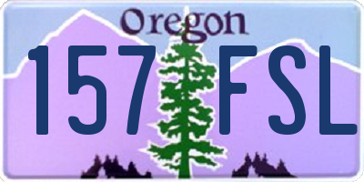 OR license plate 157FSL