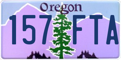 OR license plate 157FTA