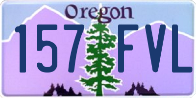 OR license plate 157FVL