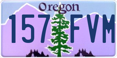 OR license plate 157FVM