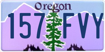OR license plate 157FVY