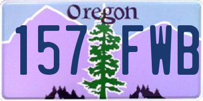 OR license plate 157FWB