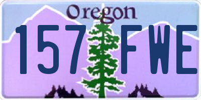 OR license plate 157FWE