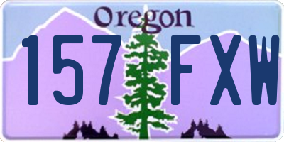 OR license plate 157FXW