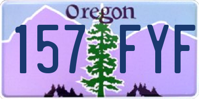 OR license plate 157FYF