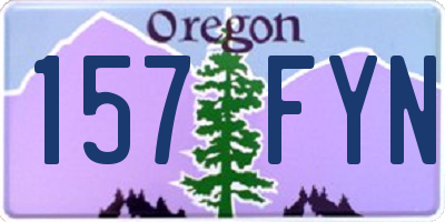 OR license plate 157FYN