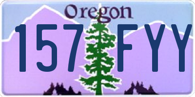 OR license plate 157FYY