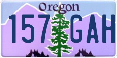 OR license plate 157GAH