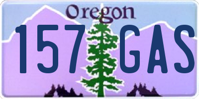 OR license plate 157GAS