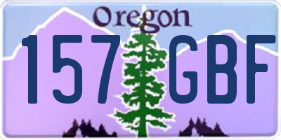 OR license plate 157GBF