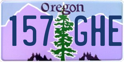 OR license plate 157GHE