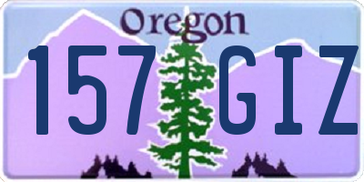 OR license plate 157GIZ