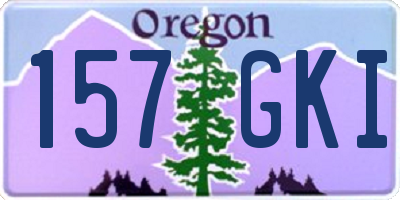OR license plate 157GKI