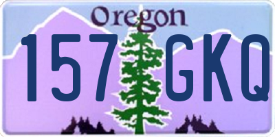 OR license plate 157GKQ