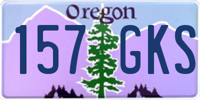 OR license plate 157GKS