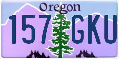 OR license plate 157GKU