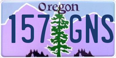 OR license plate 157GNS